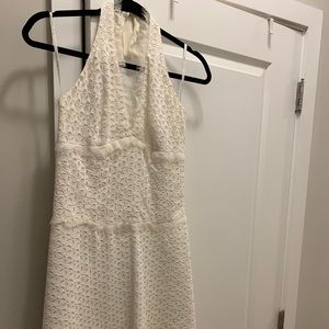 Laundry by Shelli Segal white eyelet halter dress